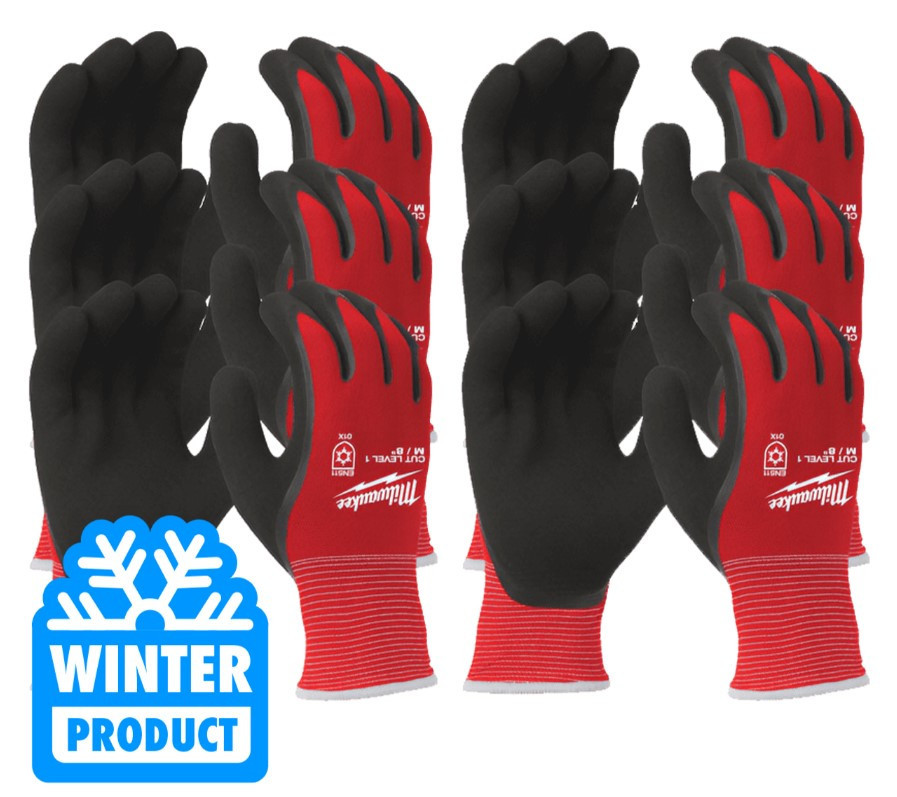 Рукавиці MILWAUKEE з опором порізам 1, зимові, розмір 8/M, (12шт.) Одеса - фото 1