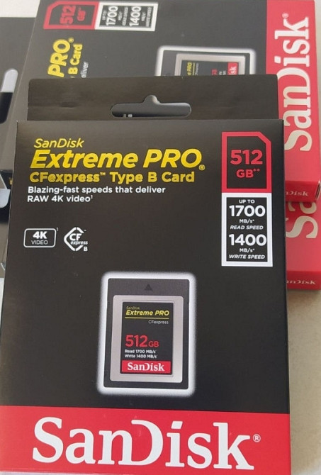 SanDisk 512 GB Extreme Pro CFexpress Type B (SDCFE-512G-GN4IN) НОВІ ! Харків - фото 2
