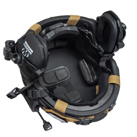 Тактичний шолом Fast Helmet NIJ IIIA + навушники Walkers Razor Slim + чебурашки + ліхтарик + кавер (XL) Вінниця