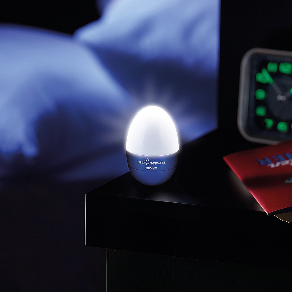 Светильник-ночник Troika Eggtivate, с датчиком вибрации, синий Ровно - изображение 5