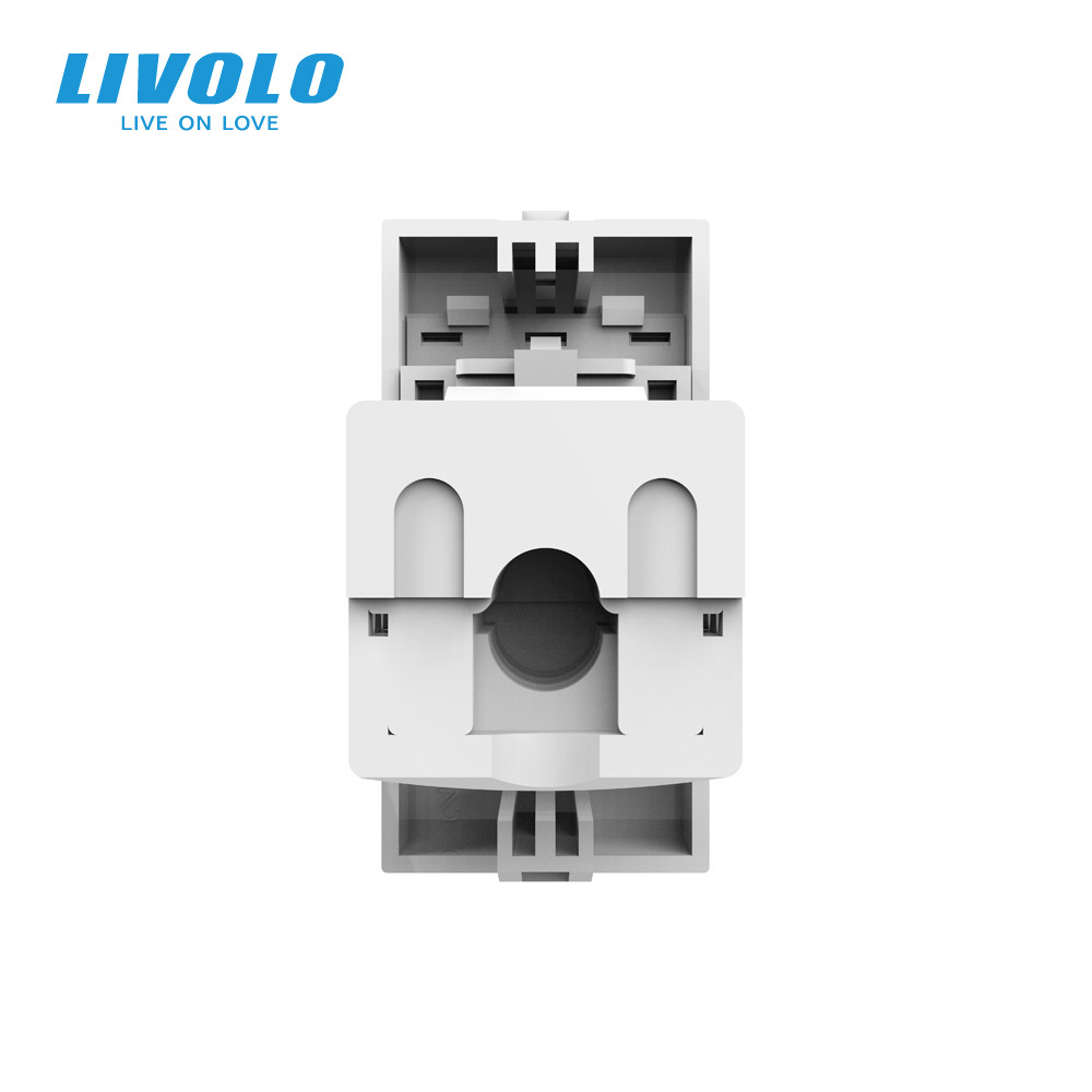 Інтернет-розетка RJ-45 (8P8C Cat.6) LIVOLO, сіра, модуль 0.5 поста, з шторкою (VL-FCCP-1IP) Коломыя - изображение 5