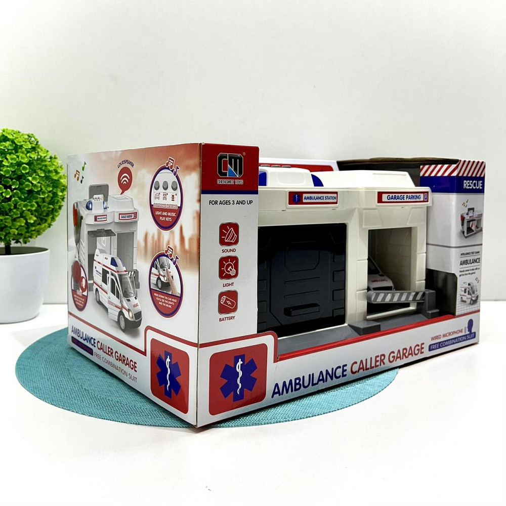 Ігровий набір Chengmei Toys Гараж з машинкою Швидка допомога зі світловими та звуковими ефектами (CLM-557) Чернигов - изображение 4