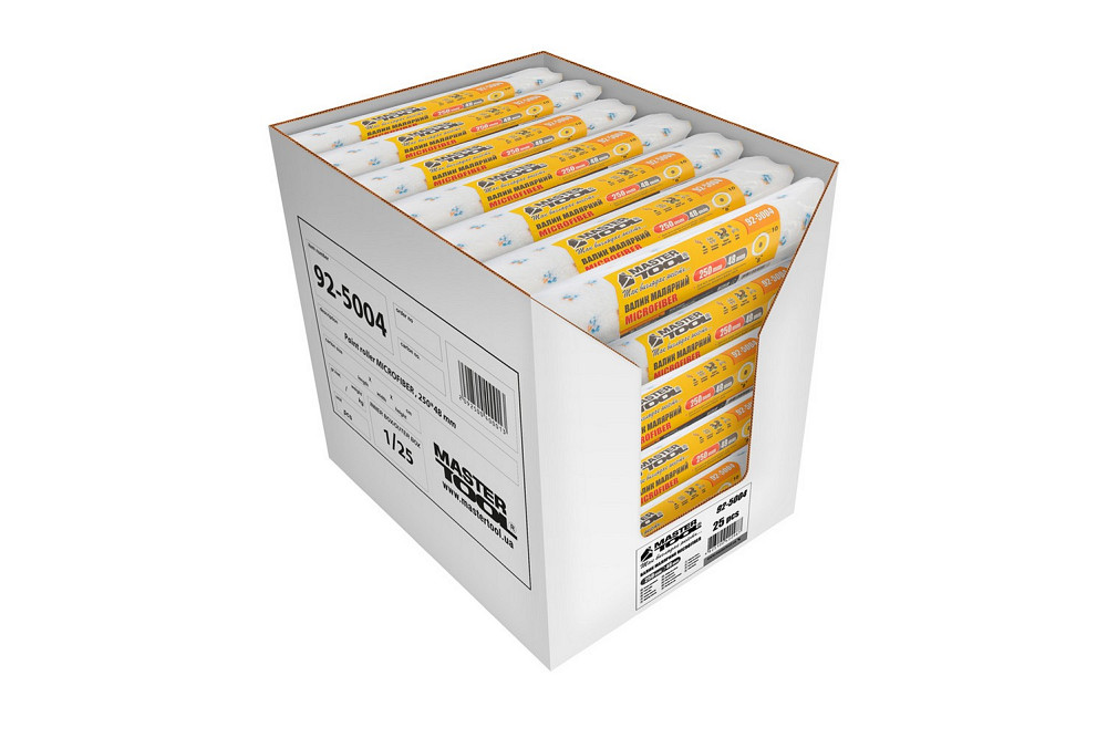 MASTERTOOL Валик малярський MASTERTOOL Microfiber 48/250/10 мм Ø 8 мм 92-5004_Р Коломия - фото 8