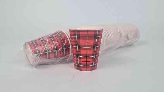 Стакан паперовий 175 мл Юніта карта червона h7 (50 шт.) Харків