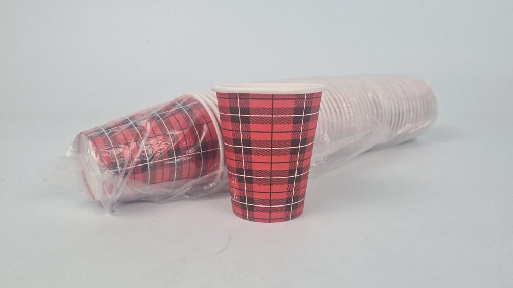 Стакан паперовий 175 мл Юніта карта червона h7 (50 шт.) Харків - фото 1