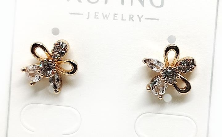 Серьги женские из медицинской стали Цветочки Киев - изображение 1