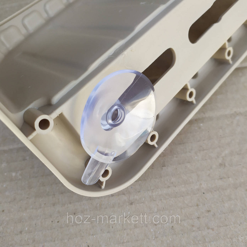 Полиця у ванну навісна настінна біла пластикова пряма 62 см Харків - фото 8