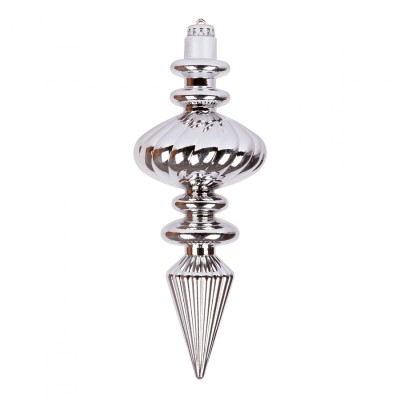 Елочная игрушка Novogod`ko Сосулька, пластик, 23 cм, серебро, глянец (974091) Винница - изображение 1