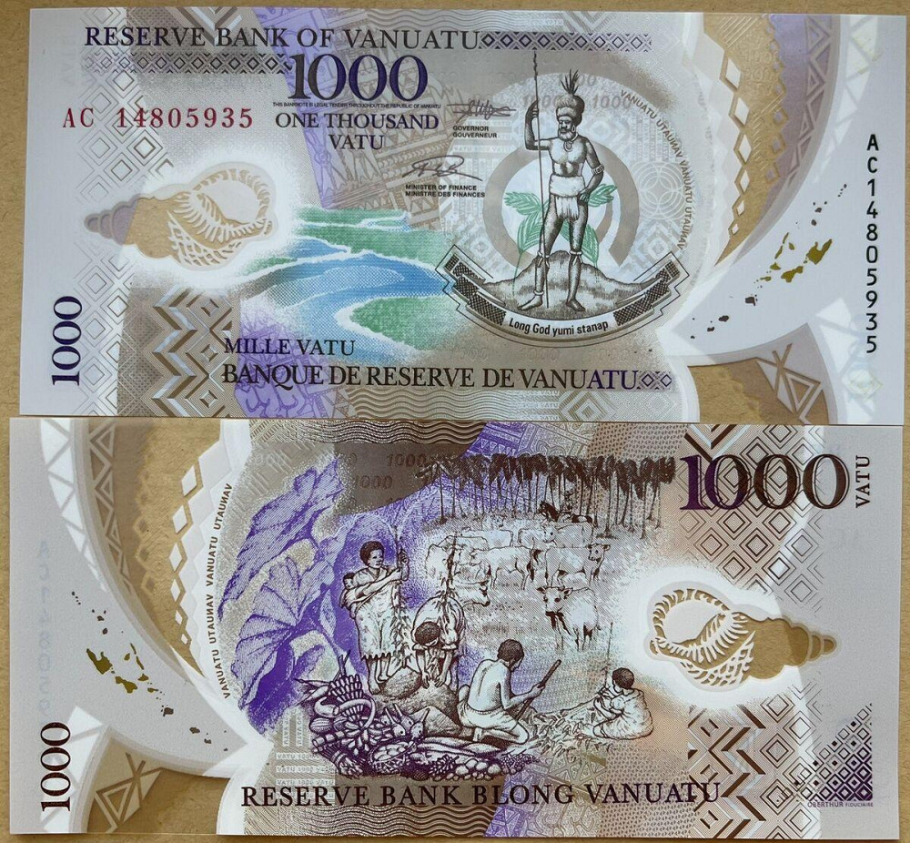 Вануату 1000 вату 2014г Р-13 UNC ПОЛИМЕР Полтава - изображение 1