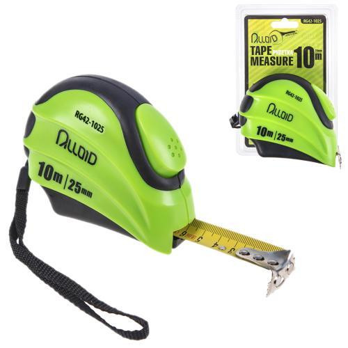 Рулетка з автостопом полотна 10 м/25 мм Alloid Одеса - фото 4