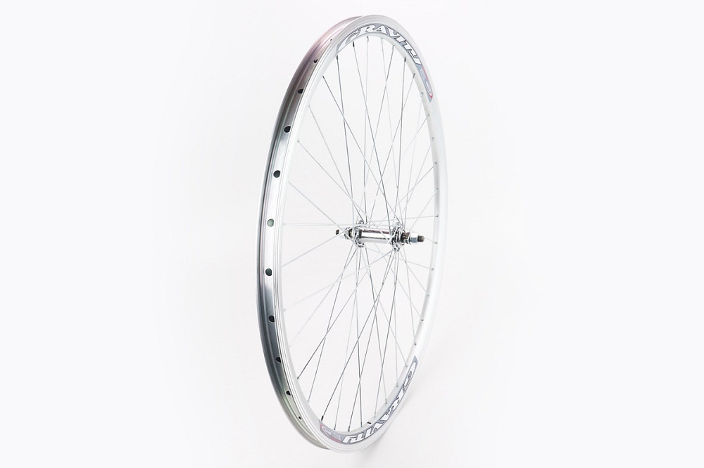 Колесо 28" переднє V-brake, обід "крапля" алюмінієвий, втулка 14Gх36H, кріпл. гайка, "GRAVITY", сіре Київ - фото 2