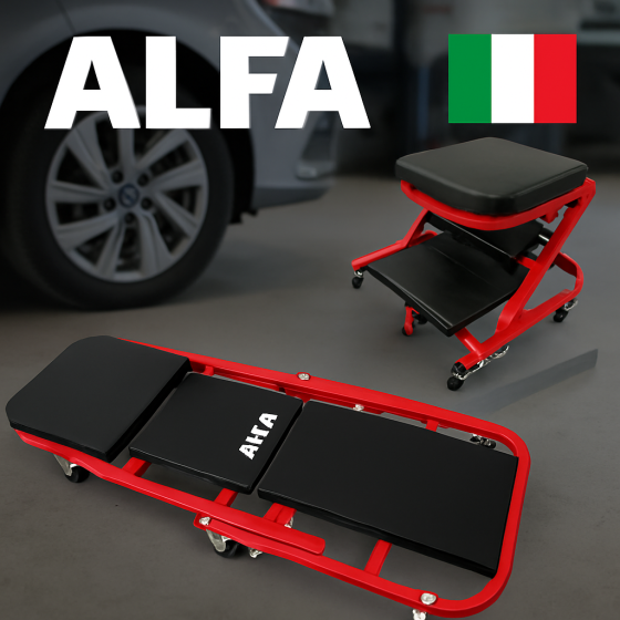 Лежак стілець підкатний автослюсаря для ремонту автомобіля підкатний стілець для майстра AL-FA трансформер для зручного ремонту Львів