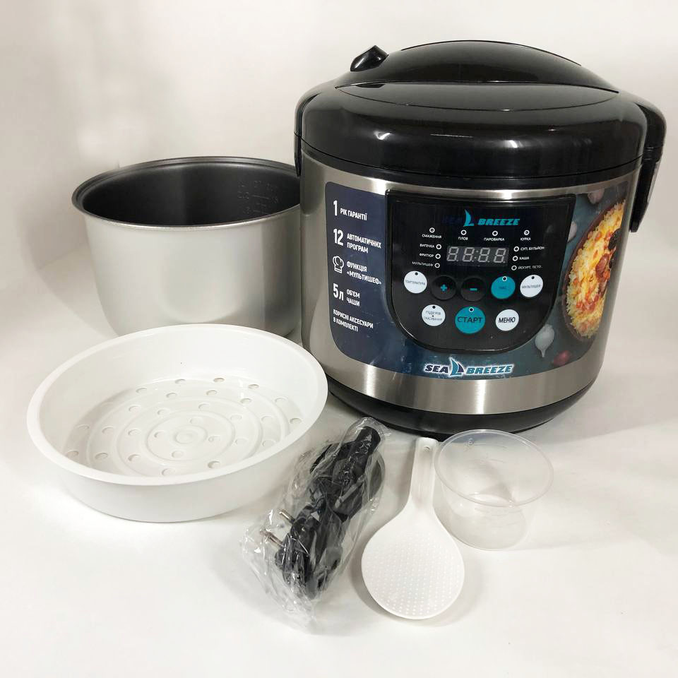 Мультиварка качественная бытовая SeaBreeze, Мультиварка пароварка скороварка качественная AP-18 Львов - изображение 7