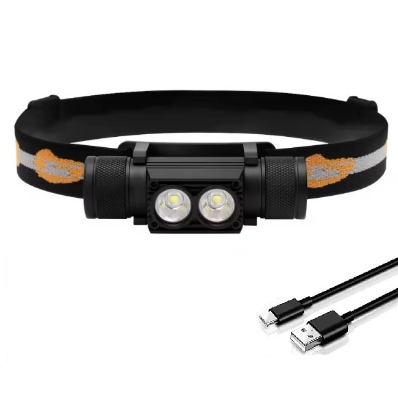 Налобний ліхтар Boruit H02B (біле та синє світло) без акумулятора Вінниця - фото 1