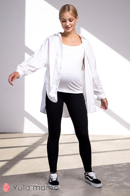 Трикотажні лосини для вагітних на животик Hilla new 2XL Юла Мама Чорний Кривий Ріг - фото 3
