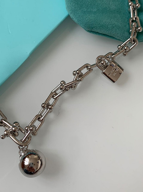 Тіффані Tiffany підвіска ланцюг велика на шию з кулькою і замочком Одеса - фото 5