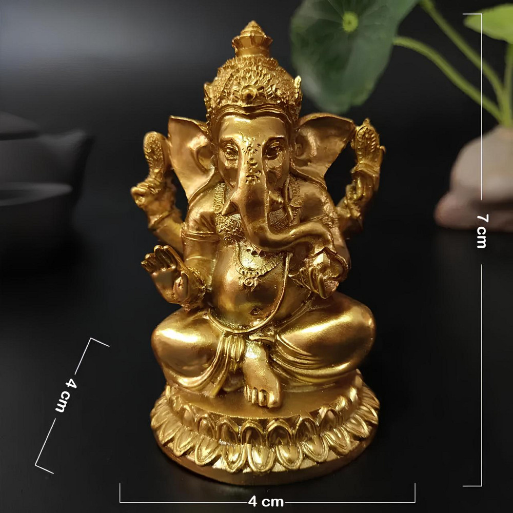 Статуэтка Ганеша RESTEQ — фигурка для интерьера Ganesha 4x4x7 см, декоративный элемент для дома и офиса, символ удачи и Киев - изображение 3