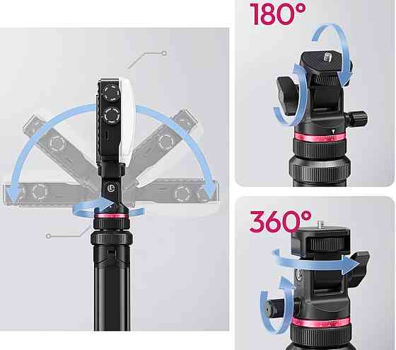 Стійка штатив для освітлення камери компактна туристична 213см Ulanzi MT-80 Київ