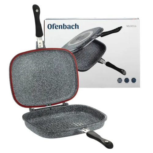 Сковорідка-гриль 32см литий алюміній а/п Grey marble 100516 Ofenbach Житомир - изображение 6