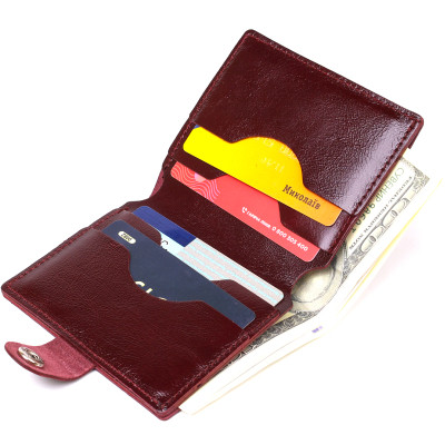 Портмоне Shvigel Кожаное Бордовое (16505) Винница - изображение 9