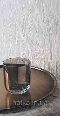 Шпалери вінілові на флізеліні Grandeco Universe метрові смужки під рогожку структурні коричневі Київ