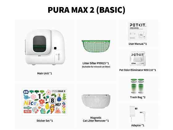 Смарт-лоток Petkit Pura Max 2 Self-Cleaning Cat Litter Box (Basic) P9902 ( 14420 ) Харків