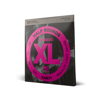 Струны для гитары D'Addario XL Half Rounds Bass Regular Light (45-100) (ENR71) Винница - изображение 2