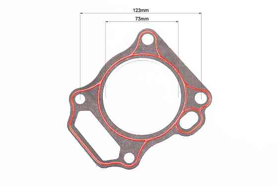 Прокладка головки циліндра 173F-73mm (пароніт, червона нитка) для двигуна GX-240 - 8л.с. Київ
