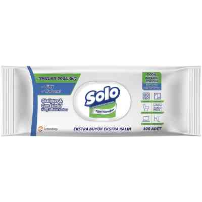 Серветки для прибирання Solo Natural Power Вологі Евкаліпт та сосна 100 шт. (8690530064454) Вінниця
