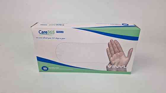 Рукавиці Вініл білі (100 шт.) розмір S "CARE 365" (1 пачка) Харків