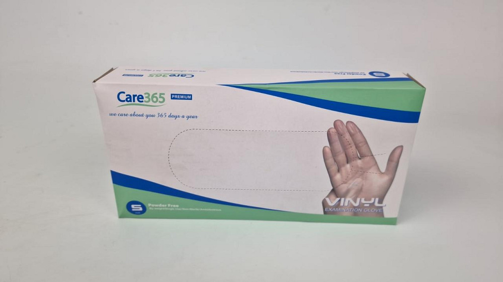 Рукавиці Вініл білі (100 шт.) розмір S "CARE 365" (1 пачка) Харків - фото 2