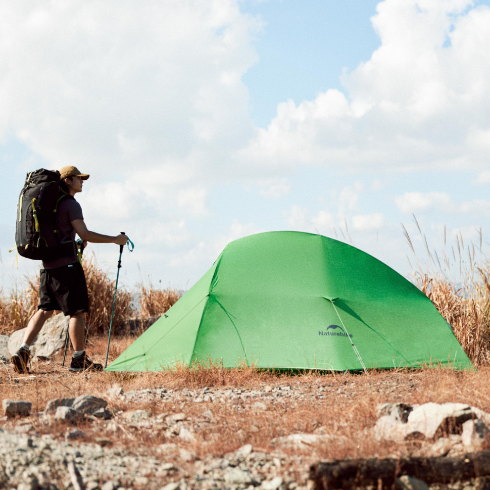 Намет надлегкий одномісний Naturehike Cloud Up Base 1 CNK2450WS032, зелений Київ - фото 7