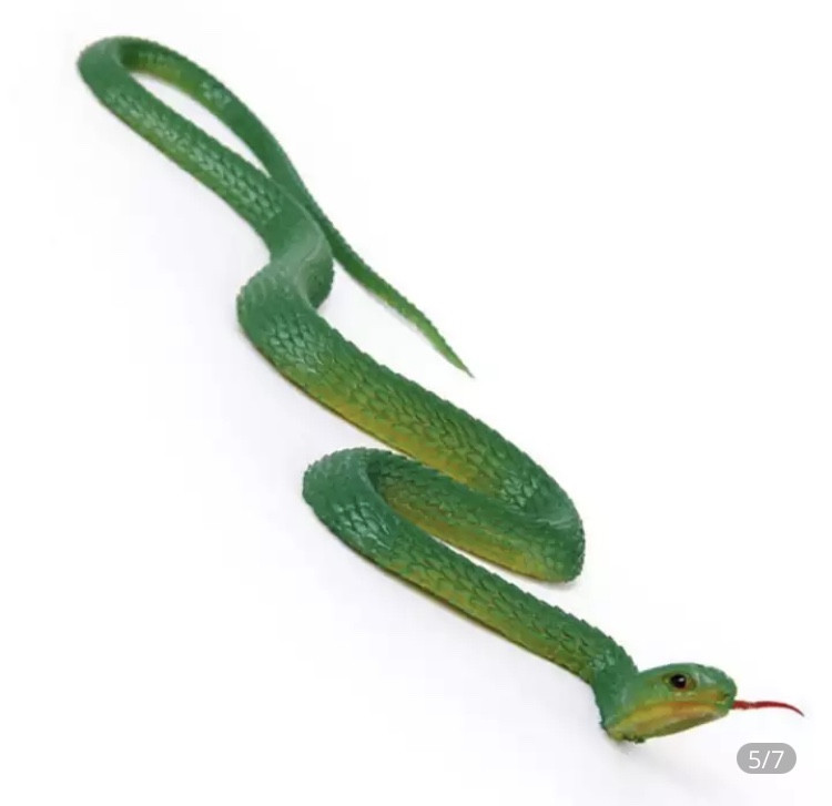 Іграшка змія реалістична 23 см зелений Київ - фото 2