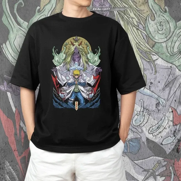 Футболка для підлітка хлопчика з принтом Наруто Минато и Шинигами Розмір 160 Anime10515 Дніпро - фото 3