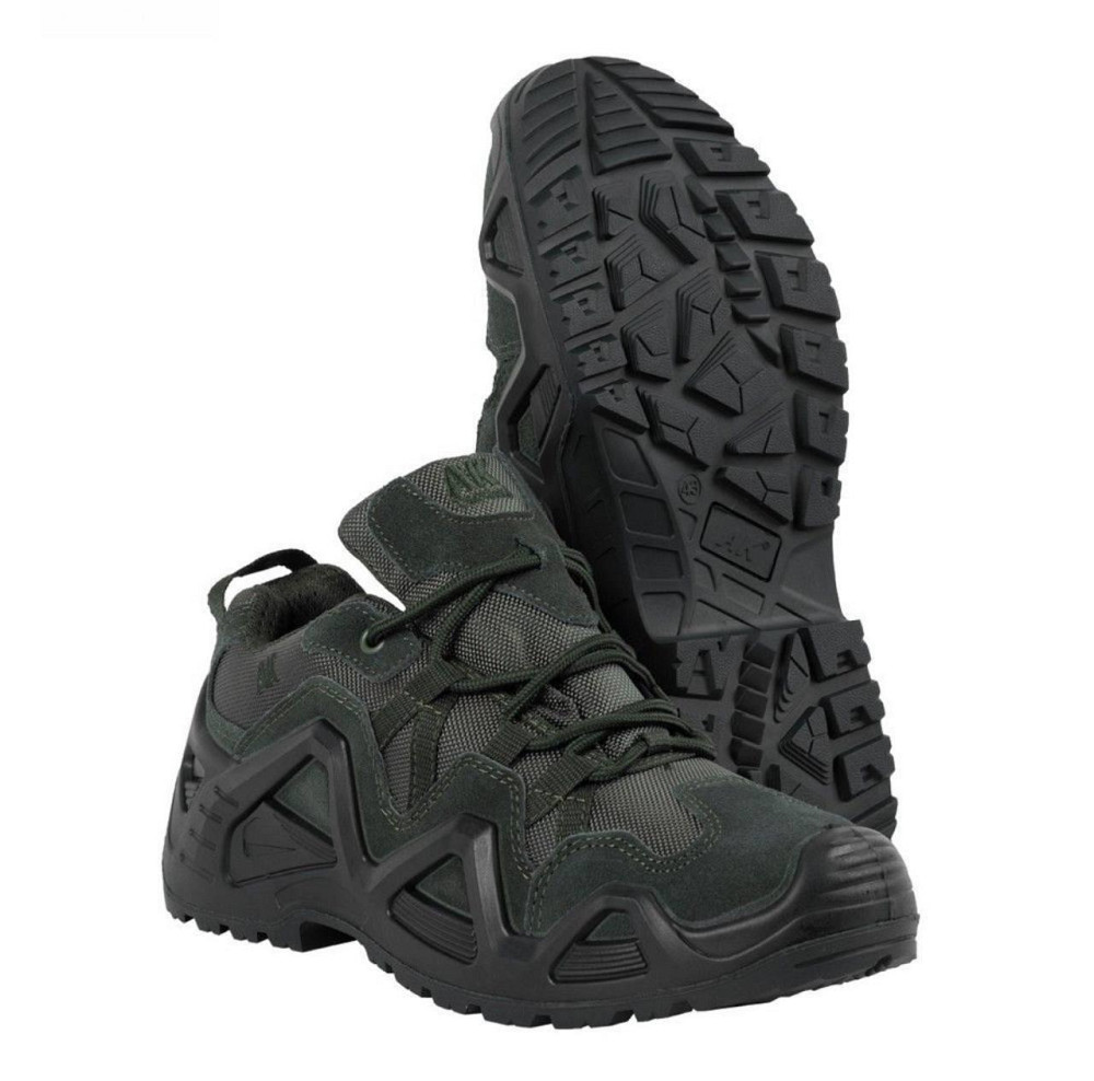 Тактические летние кроссовки олива мужские ЗСУ прошитые проклеенные военные кожаные весна лето Львов - изображение 2