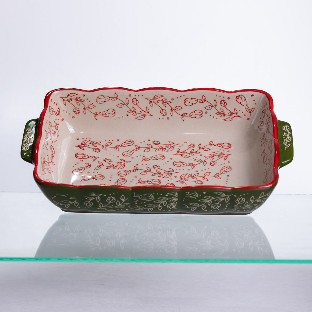Форма для запікання Vintage 28×17 см з ручками, зелена Київ - фото 7