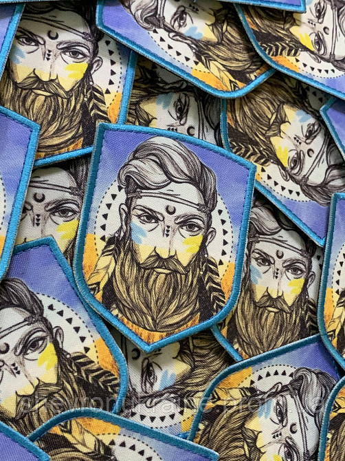 Друкований шеврон Українець (Форма щит. На липучці) Розмір 9x7см Київ - фото 3