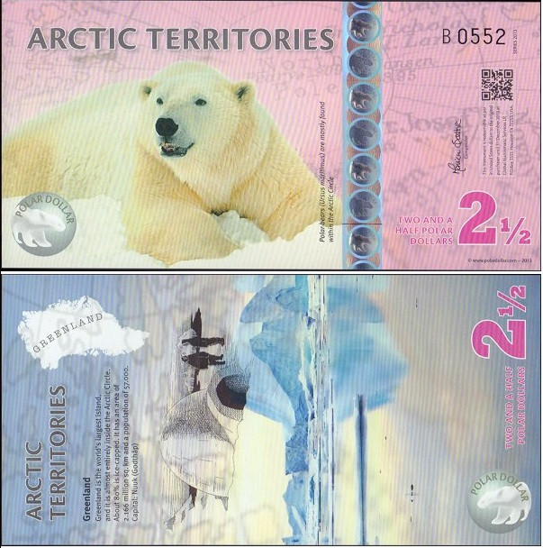 Арктика / Arctic territories 2 1/2 dollar 2013 UNC Полтава - фото 1