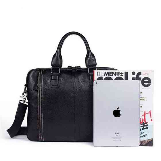 Сумка мужская флотар для ноутбака Черная (Vintage) Киев