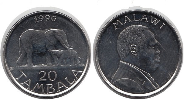 Malawi Малаві - 20 Tambala 1996 aUNC Полтава - фото 1