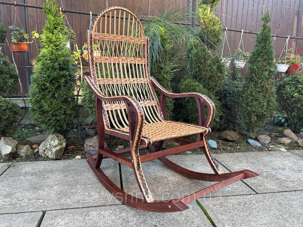 Кресло качалка сидяча из лозы и ротанга Киев - изображение 5