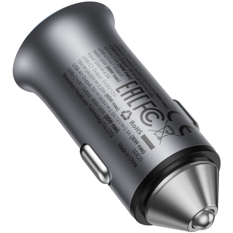 Автозарядка 2xUSB 95W (USB-C + USB-A) B16 Acefast Винница - изображение 3