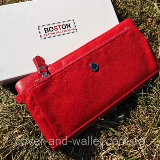 Стильний жіночий шкіряний гаманець клатч бірюзового кольору Boston B 213 Київ