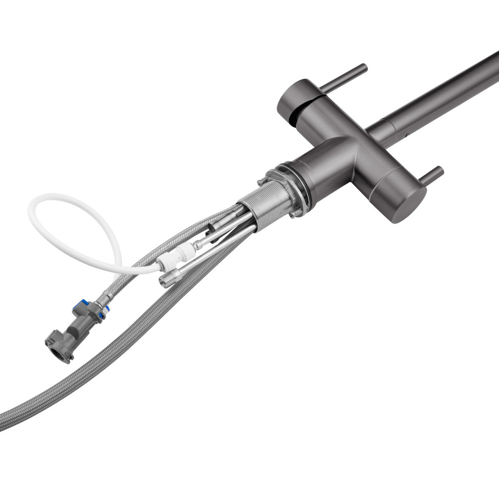 Змішувач для кухні з під'єднанням до фільтра Kroner KRP Edelstahl Klassisch — PVD03811 Київ - фото 7