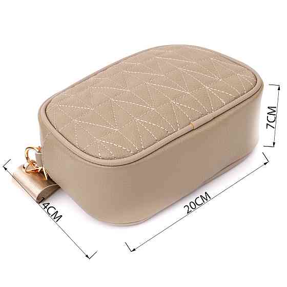 Жіноча сумка на кожен день з натуральної шкіри Vintage 22901 Бежевий Київ