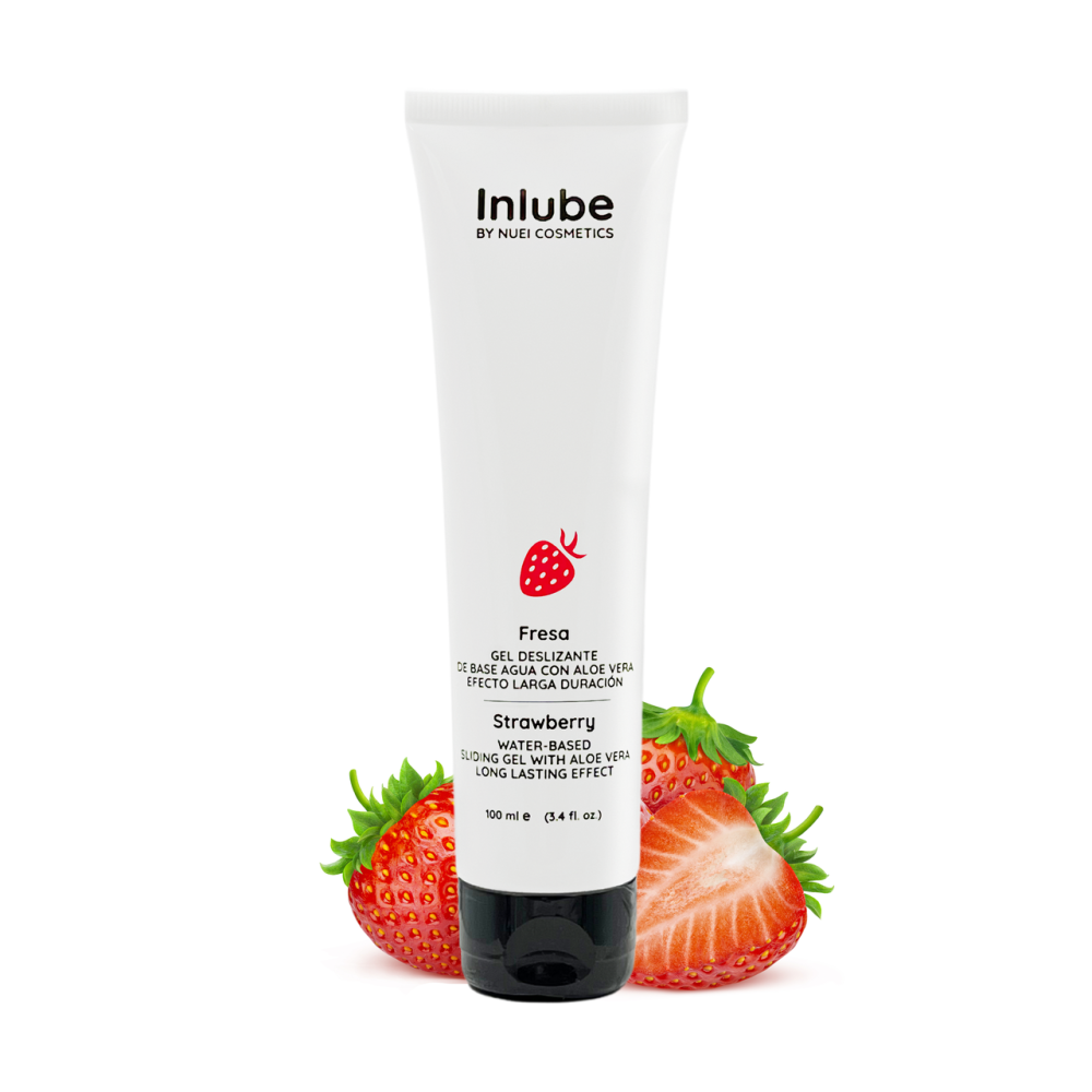 Съедобный лубрикант на водной основе со вкусом клубники INLUBE, 100 мл Nuei (Испания) Sex Aura Киев - изображение 1