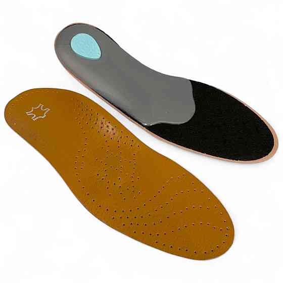 Ортопедичні устілки Insoles Health з супінатором, шкіряні, анатомічні, для підтримки стопи, різні розміри Харків