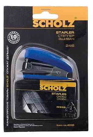 Степлер 24/6 mini"Scholz" 4036 син.(20арк.) 20мм , шт Київ