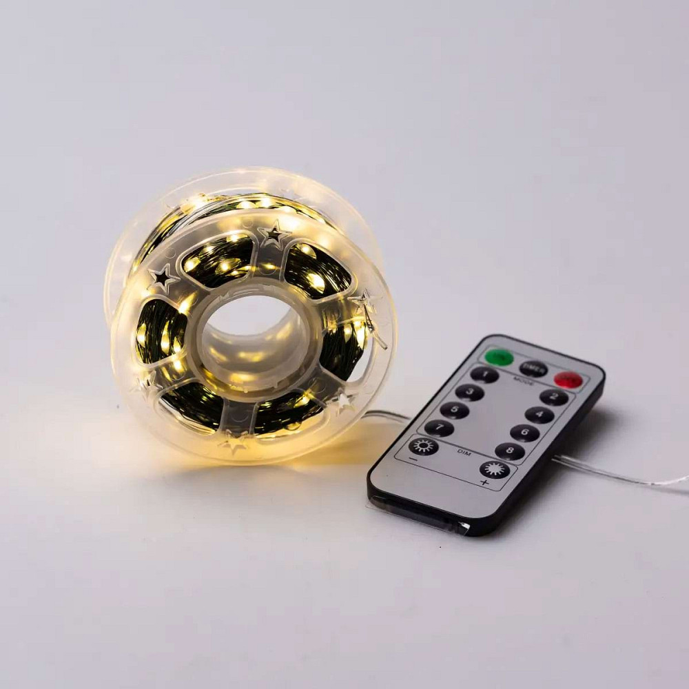 Garlando Гірлянда роса на пульті 50 метрів на 500 led світлодіодів крапля на зеленому дроті жов Коломия - фото 1