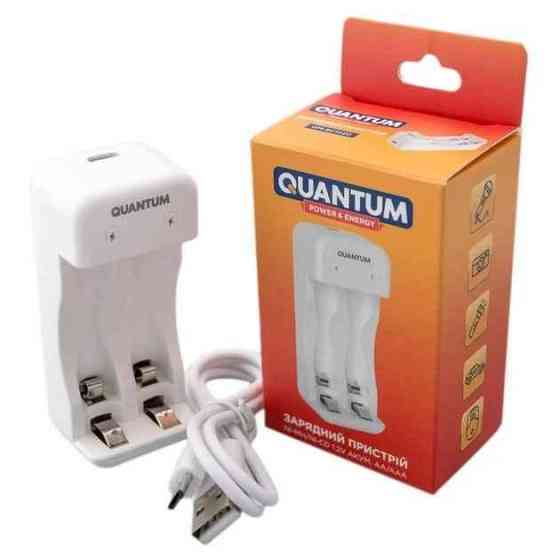 QM-BC1020 Зарядний пристрій Quantum QM-BC1020 для Ni-MH,NI-CD 1.2V акум. AA,AAA 2 slot (USB) Рівне